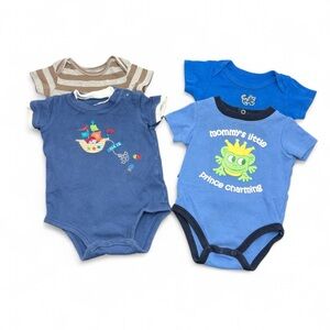Baby Boy Short Sleeve Onesie Bundle 6 Months